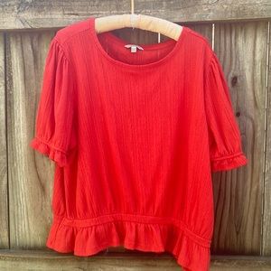 Lucky Brand orange skirted top